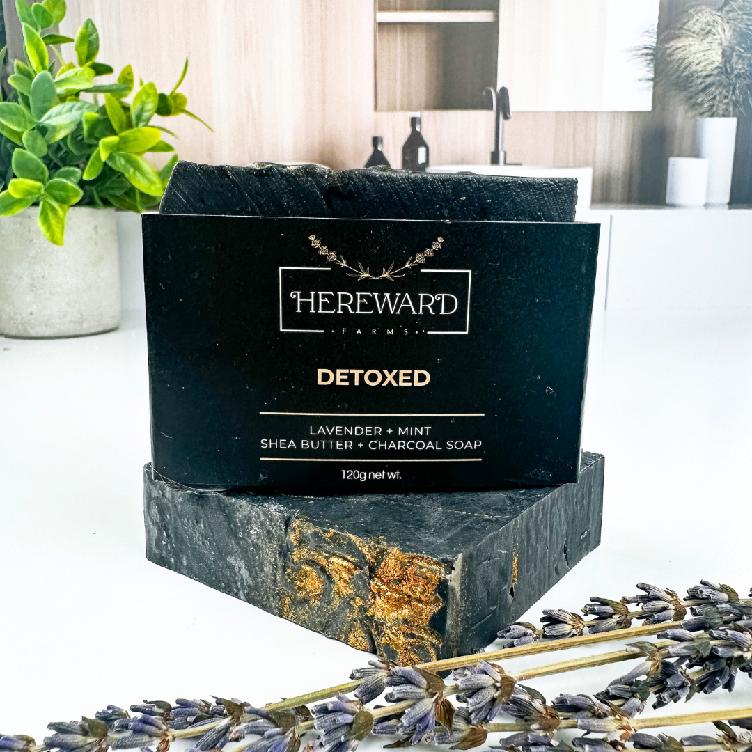 Dtoxed Lavender + Mint Shea Butter + Charcoal Soap - 120g