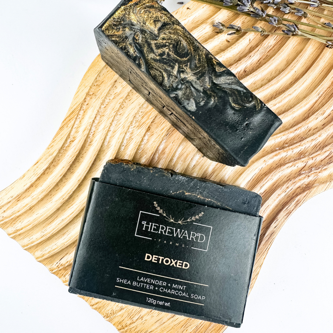 Dtoxed Lavender + Mint Shea Butter + Charcoal Soap - 120g
