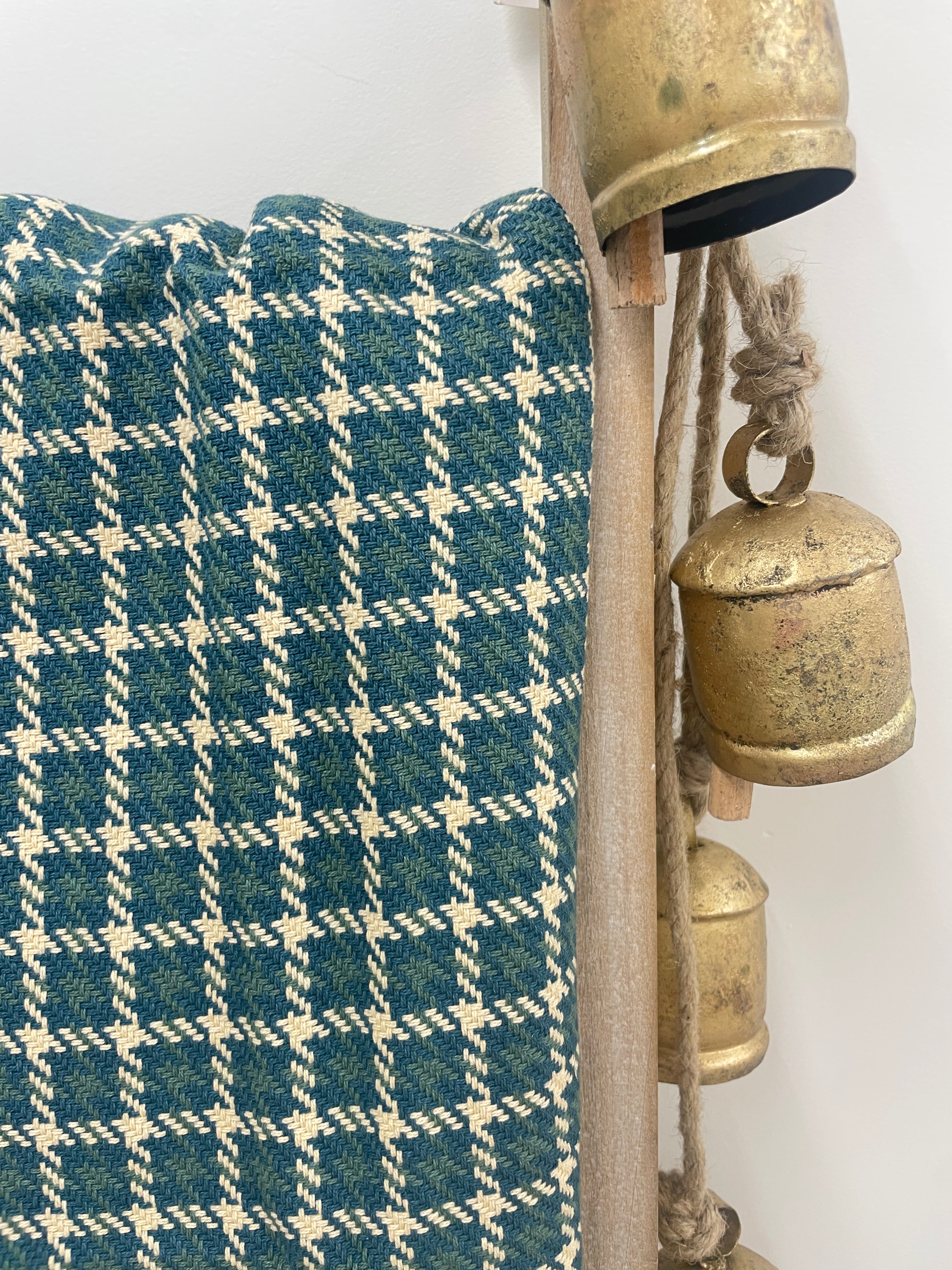 Houndstooth Throw - Teal