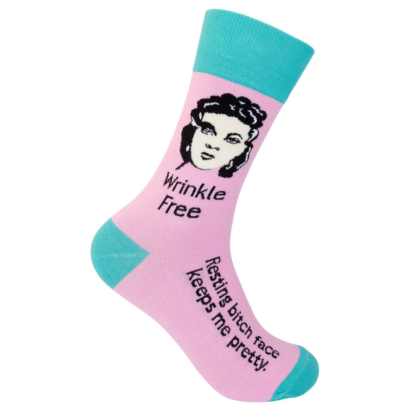 Wrinkle Free, Resting Bitch Face Socks
