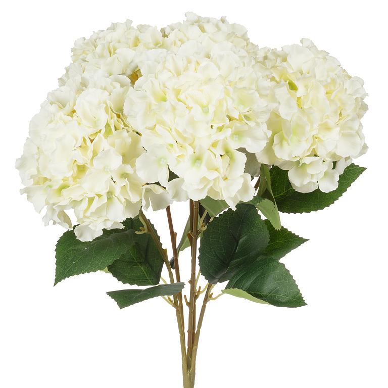 Lg 5 Stem Hydrangea Bouquet-Wht-20"H
