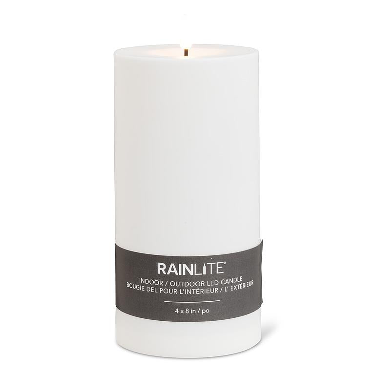 Lg Indoor/Outdoor LED Candle-Wht-8"H