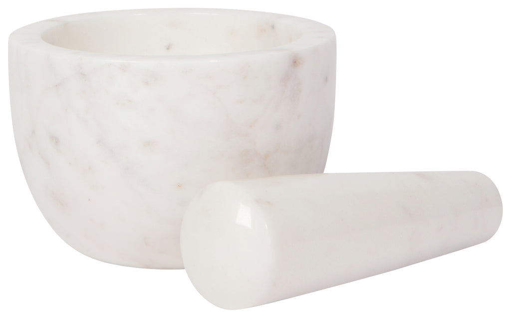 White Marble Mortar and Pestle Large