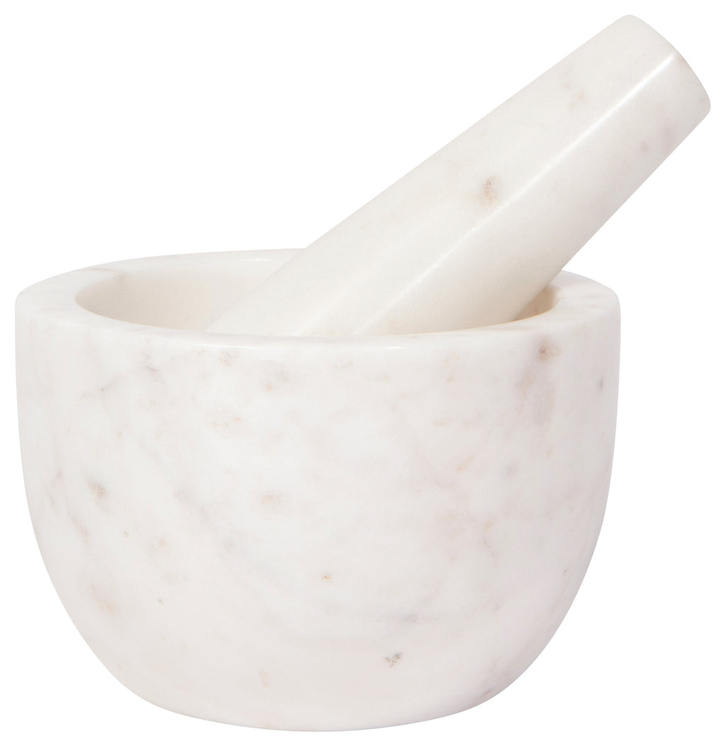 White Marble Mortar and Pestle Large