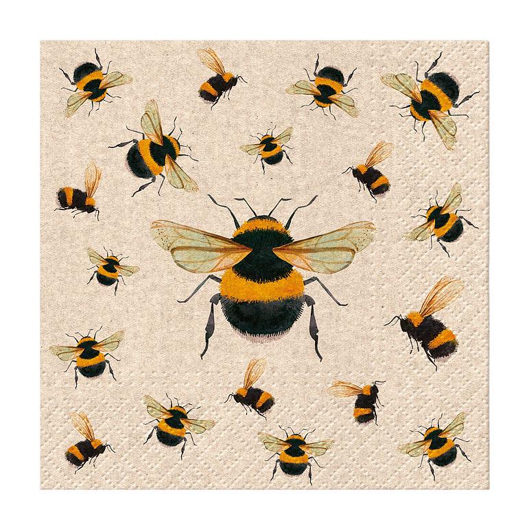Sm We Care Dancing Bees Napkins-20Pk