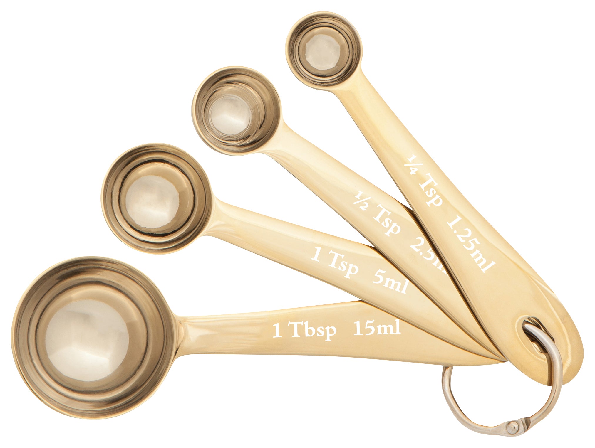 Gold Measuring Spoons Set of 4