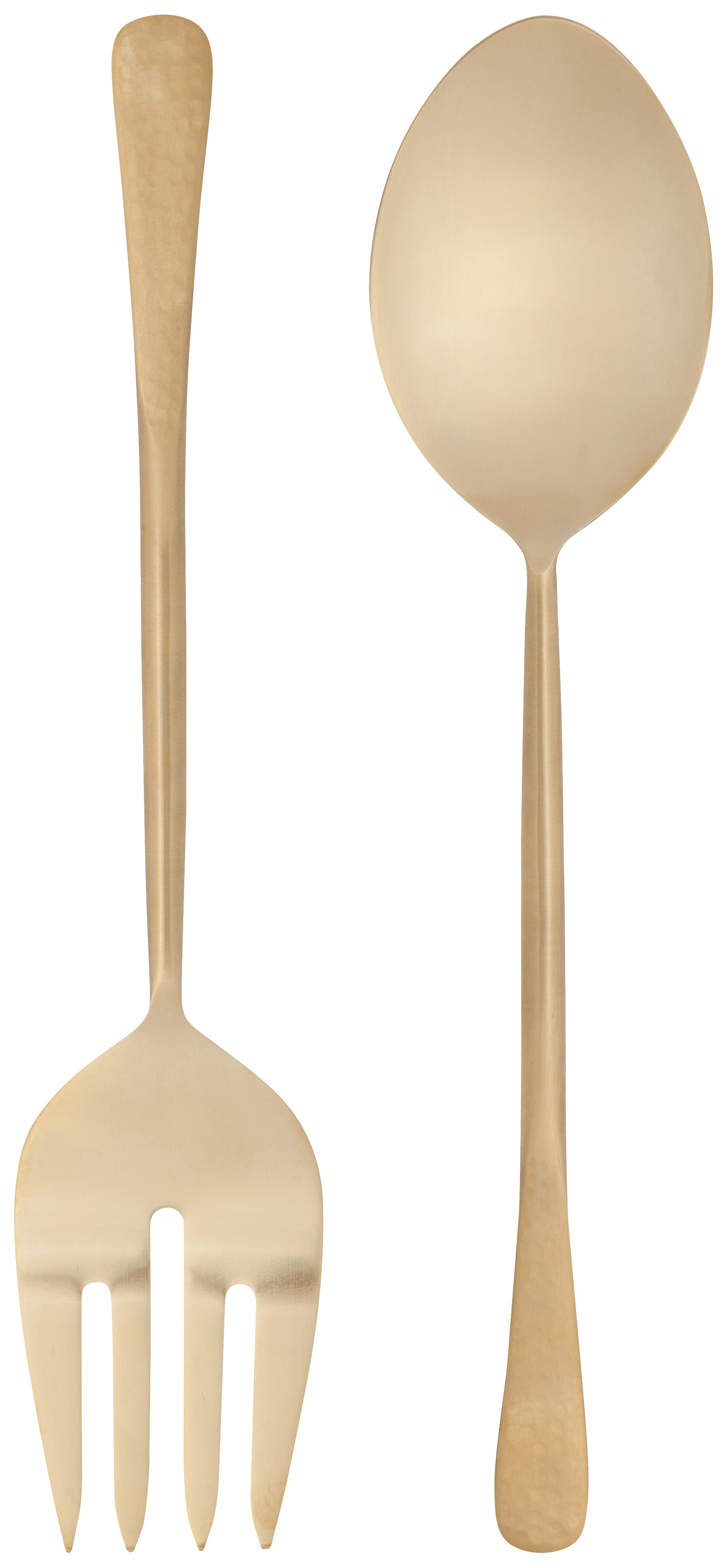 Stainless Steel Salad Server Set - Gold