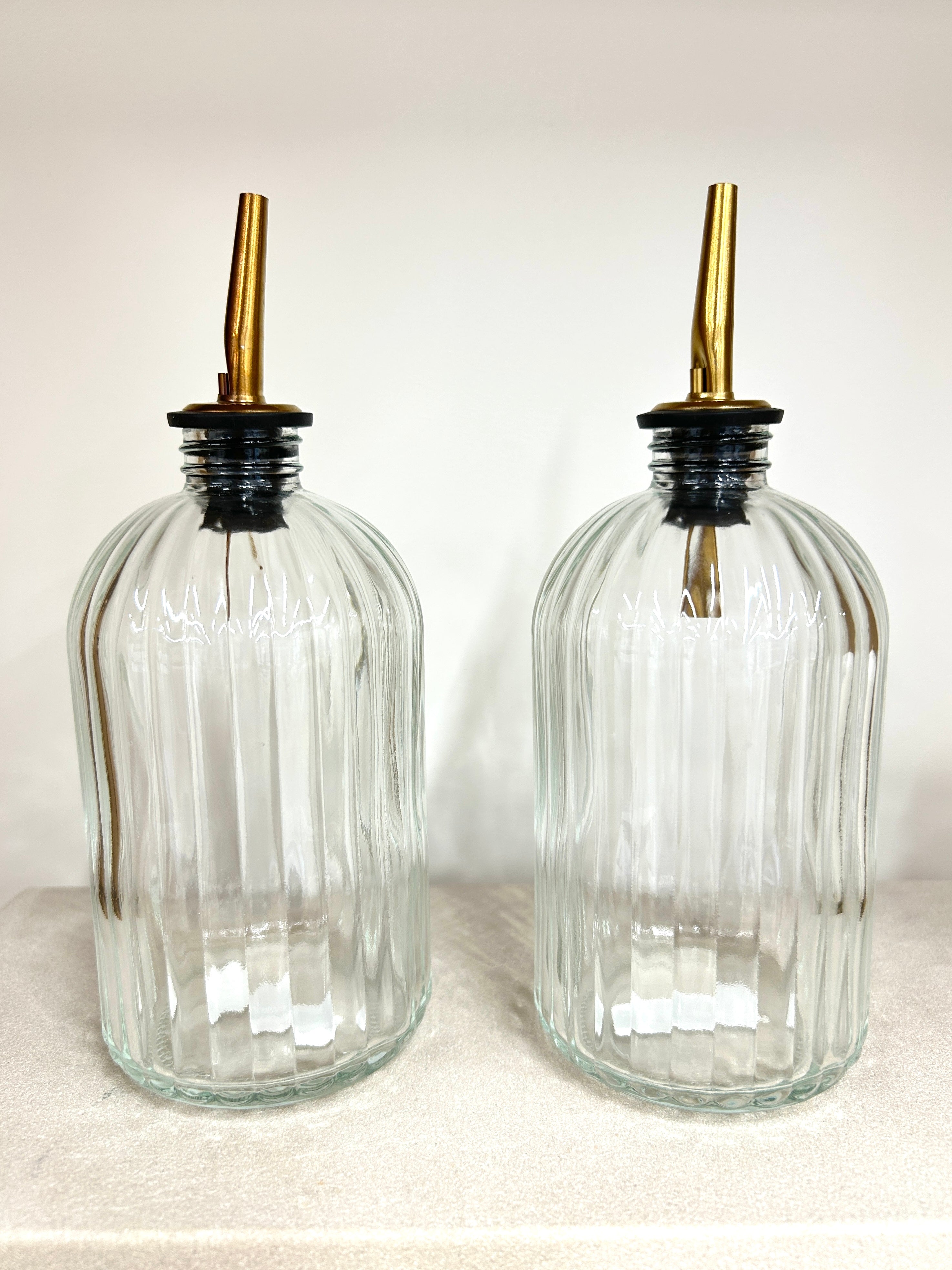 Oil & Vinegar Scallop Fluted Bottles - 1