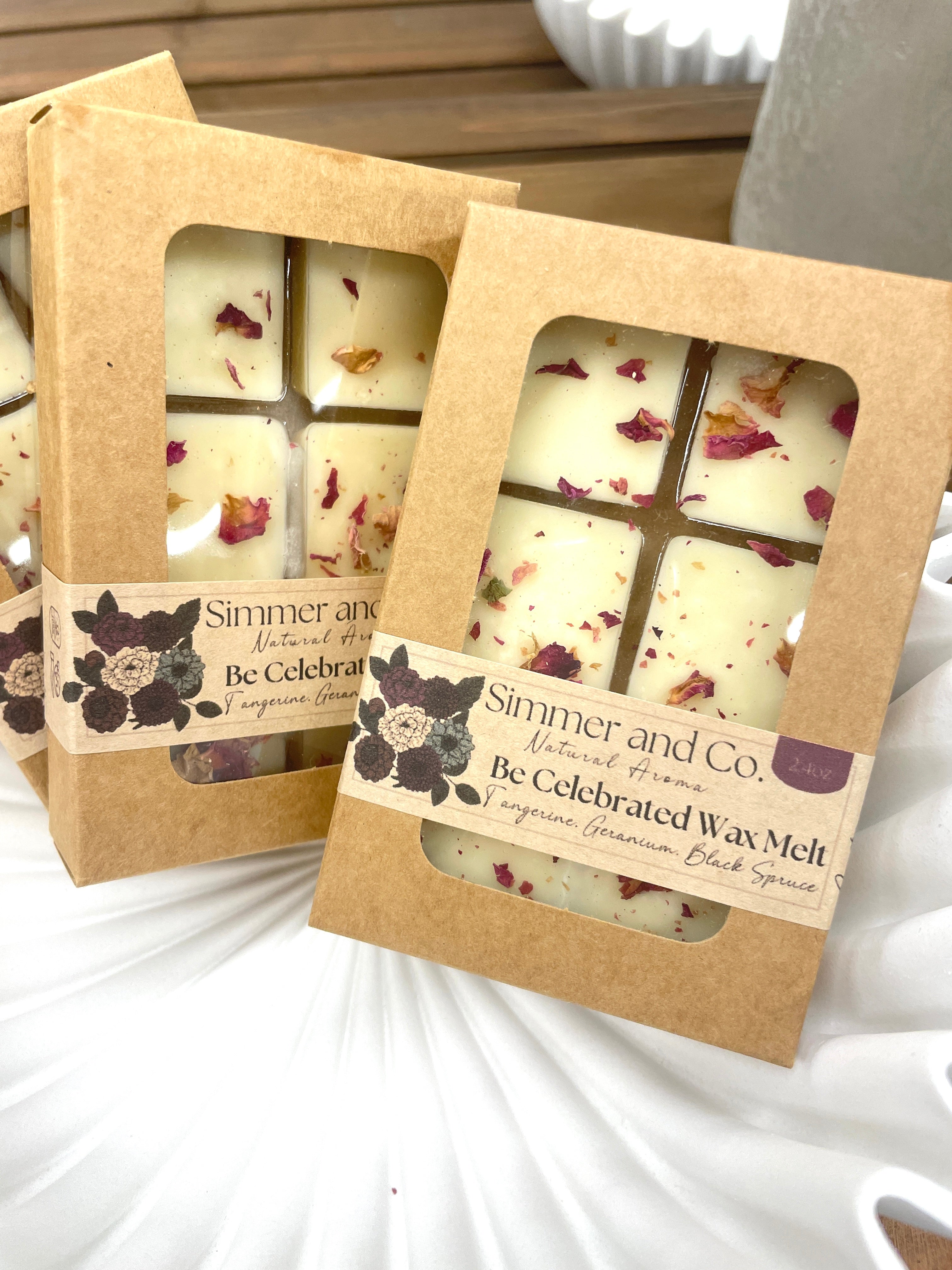 Simmer And Co. Wax Melts - Tangerine | Geranium | Black Spruce