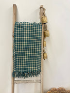 Houndstooth Throw - Teal