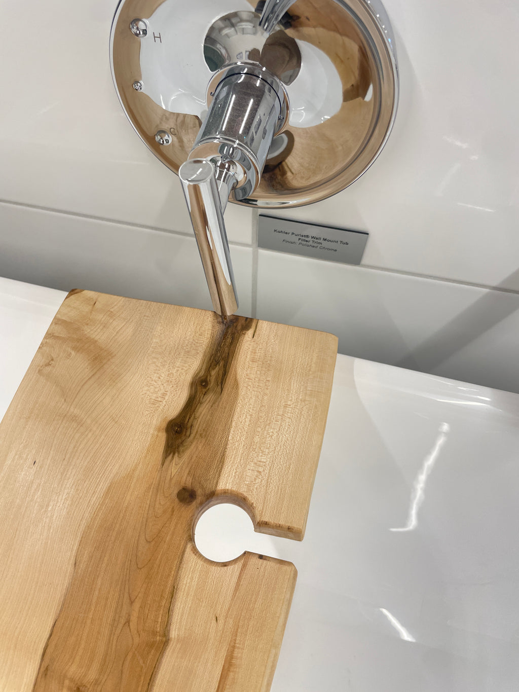 Live Edge Maple Wood Bath Tray For Bathtub Relaxation