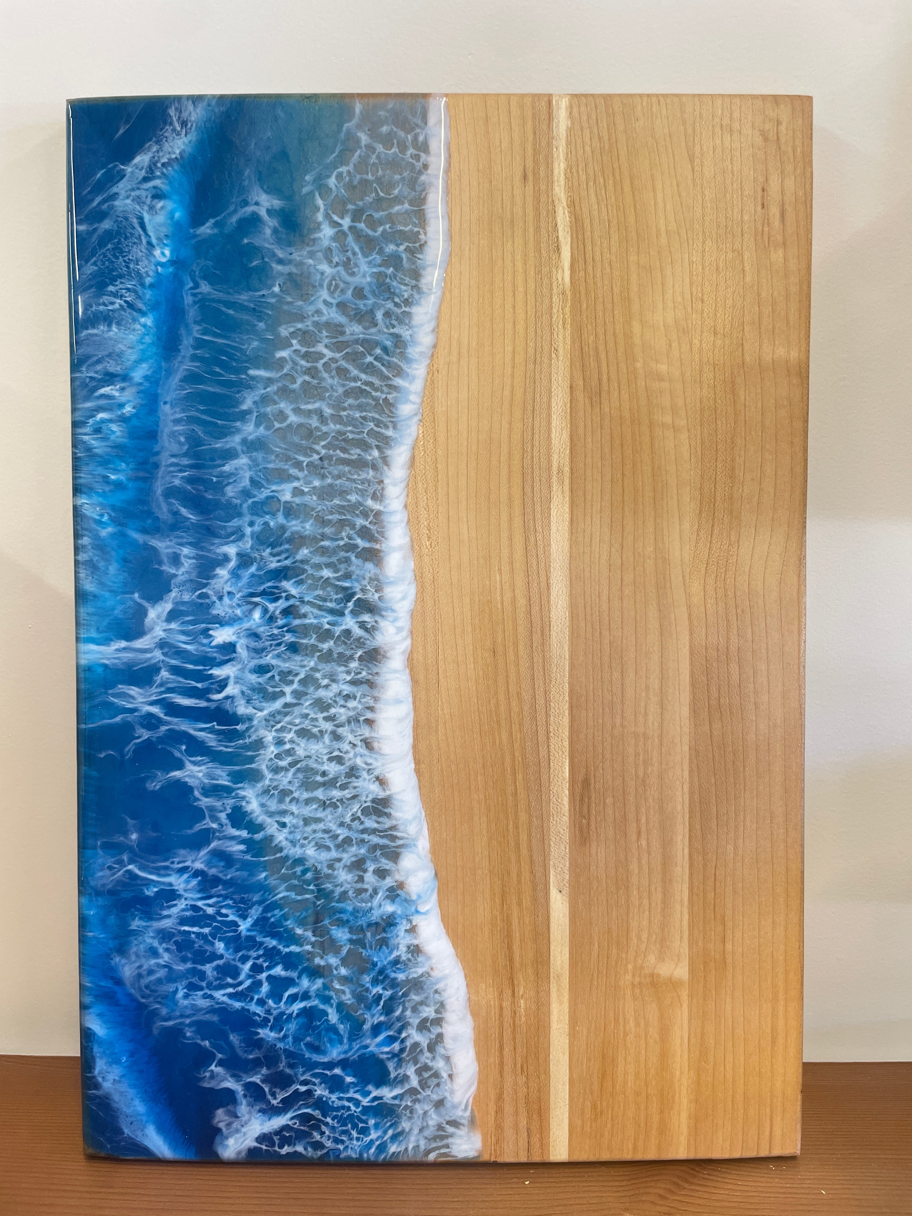 Hand made - One of a kind Large epoxy serving board