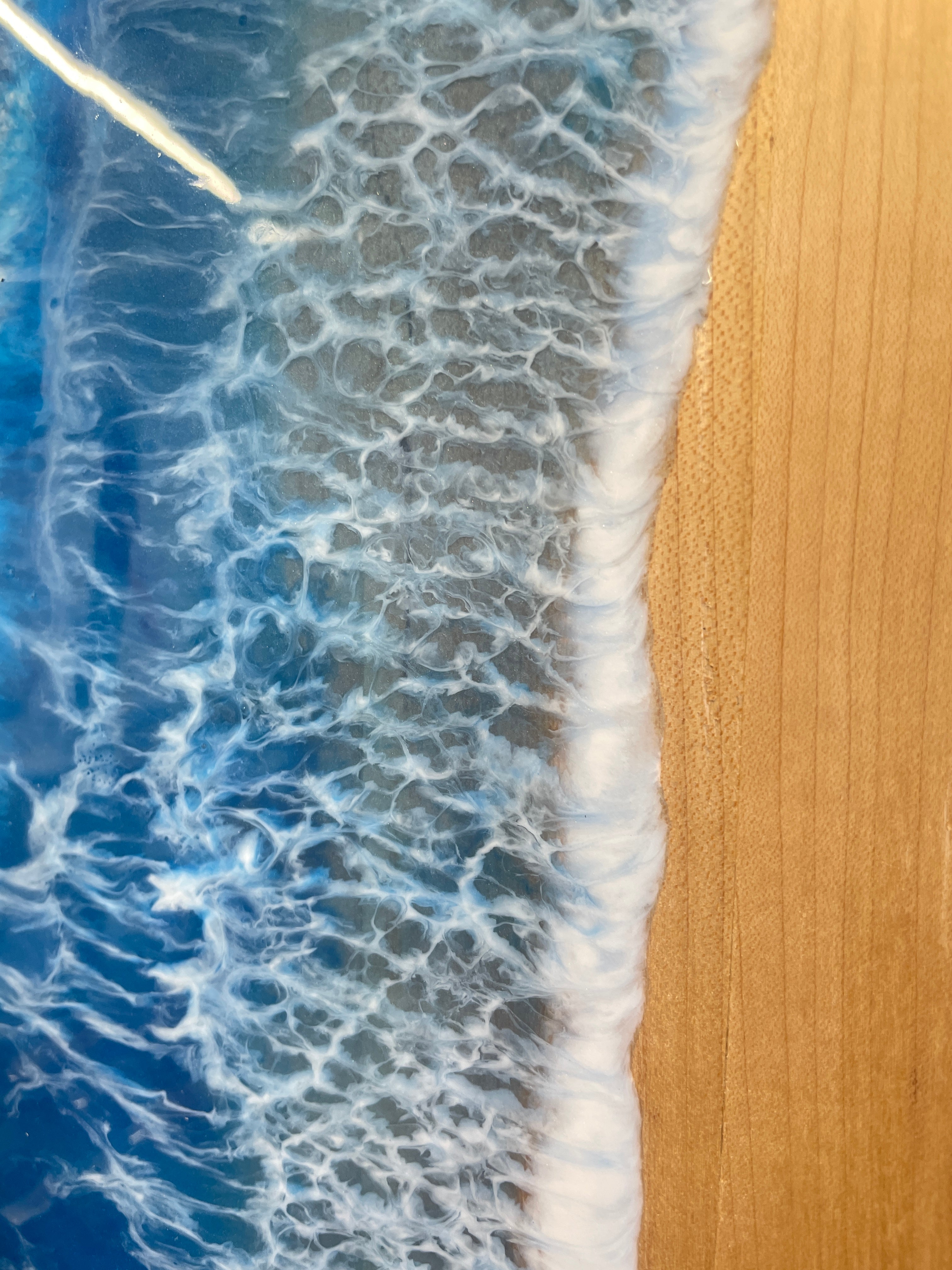 Hand made - One of a kind Large epoxy serving board