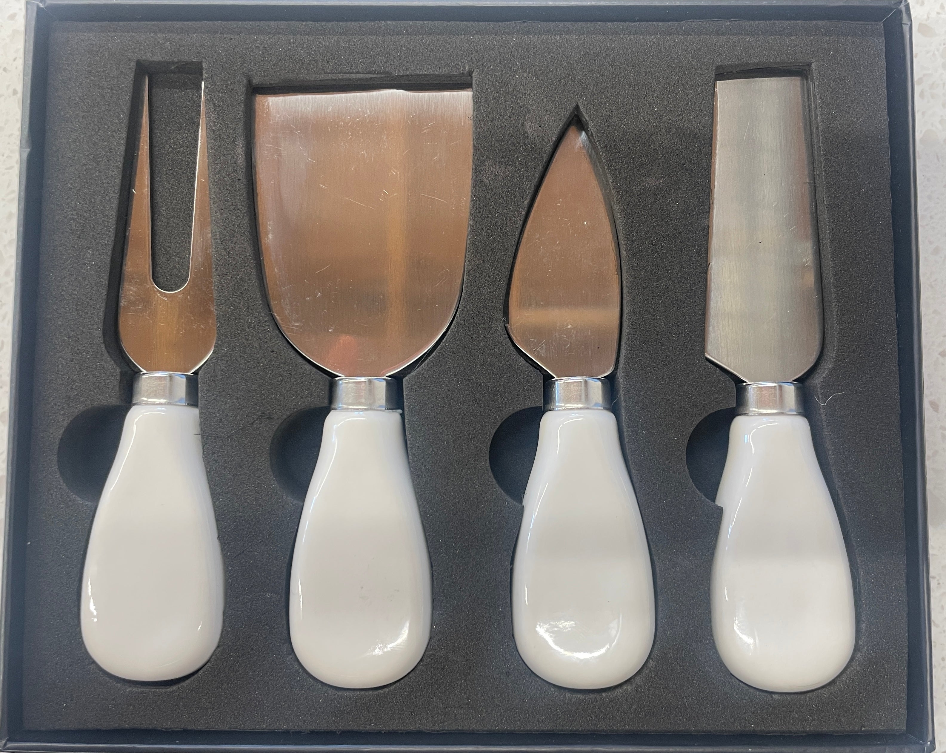 Cheese Kinfe Sets - White Ceramic Handle