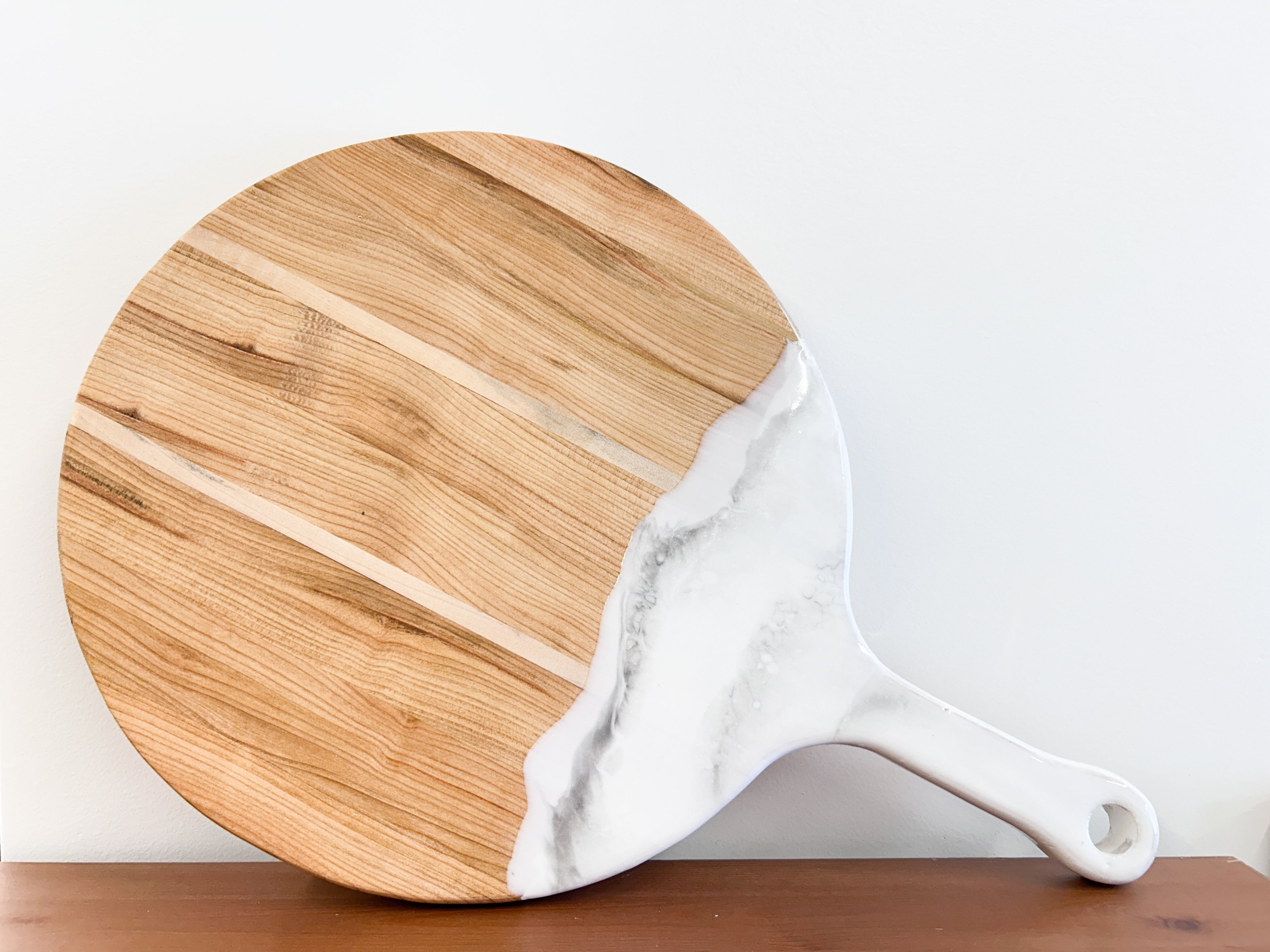 Round wooden serving tray - Locally Made!
