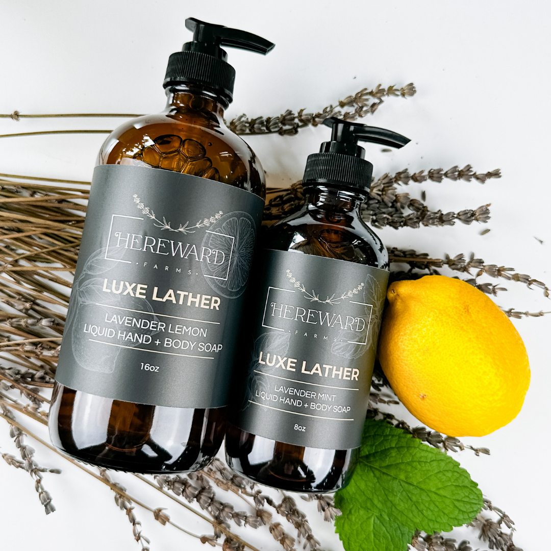 Luxe Lather Hand + Body Soap - 8oz - Lavender + Lemon
