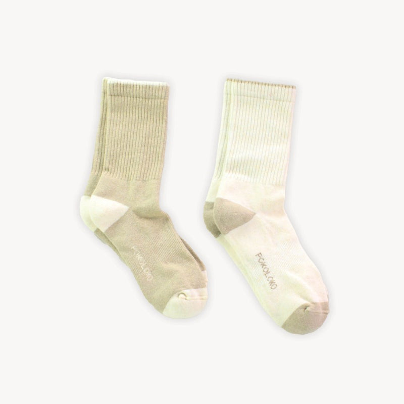 Heel Toe Socks - Pack of 2 Linen/Beige