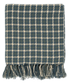 Houndstooth Throw - Teal