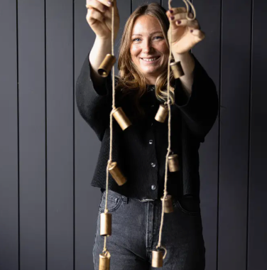 Barrel Iron Inspired Bell Holiday Hanging Garland - LRG