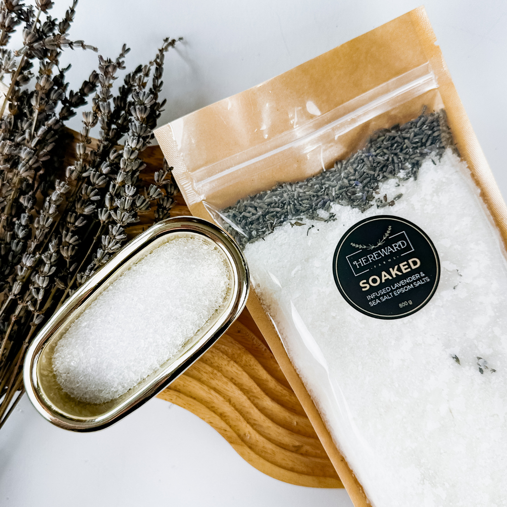 Soaked Lavender Infused Bath Salts- 800g