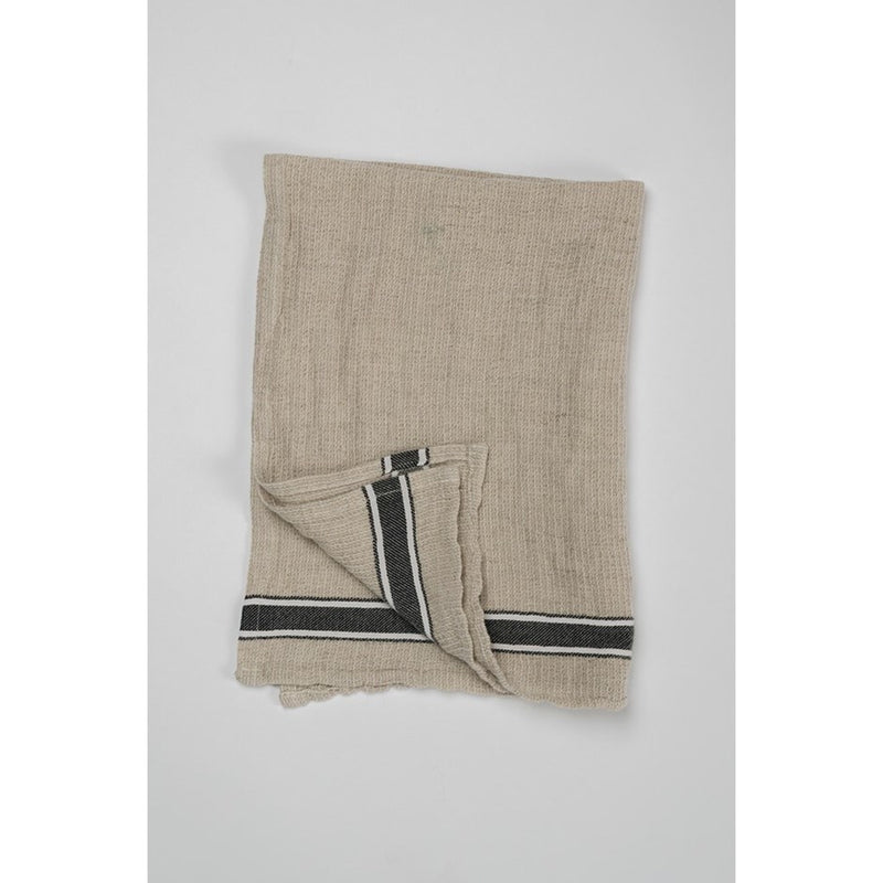 Linen Hand Towel - Black