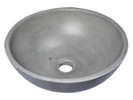 Concrete Round Dark Grey Vessel Sink