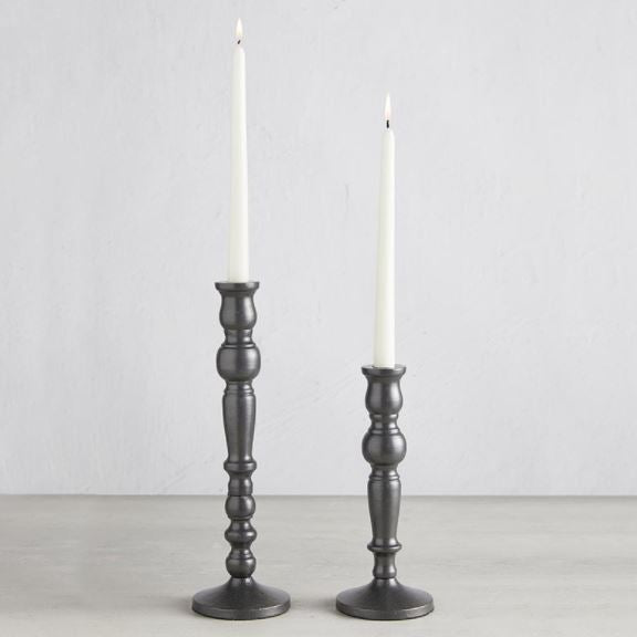 Rustic Black Candlestick Holders - Multiple Sizes