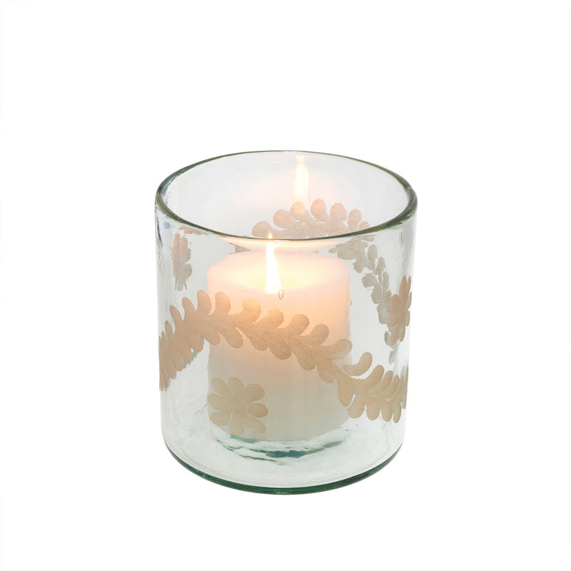 Daphne Gold Etched Hurricane Candle Holders - Multiple Sizes